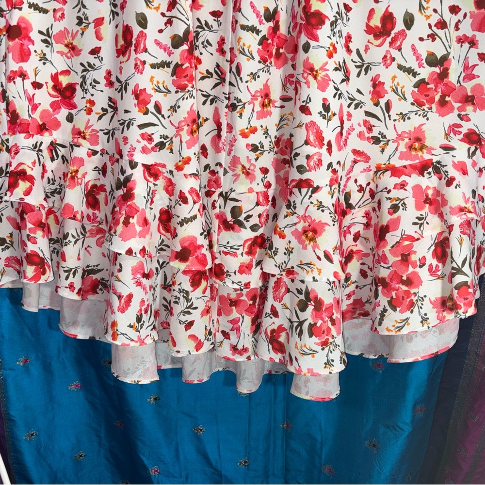 Grace Karin Floral Boho Square Neck Strapped Swing A Line sundress 2X - Picture 6 of 14